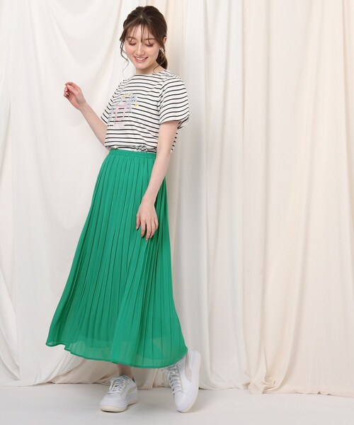 シフォンジョーゼットプリーツスカート