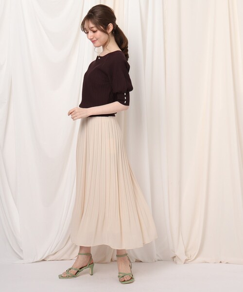 シフォンジョーゼットプリーツスカート