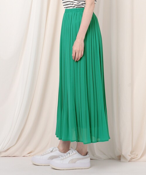 シフォンジョーゼットプリーツスカート