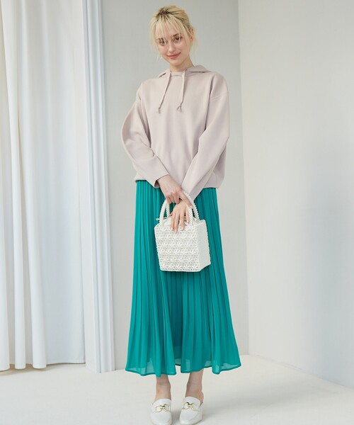 シフォンジョーゼットプリーツスカート
