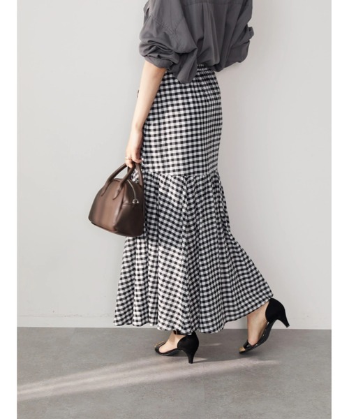 AMERICAN HOLIC(アメリカンホリック)の「丈違いティアードスカート(スカート・レディース・ブラック/ブラック系その他5/ドット/ブルー/その他14・M/L)」の8枚目の写真