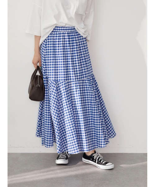 AMERICAN HOLIC(アメリカンホリック)の「丈違いティアードスカート(スカート・レディース・ブラック/ブラック系その他5/ドット/ブルー/その他14・M/L)」の13枚目の写真