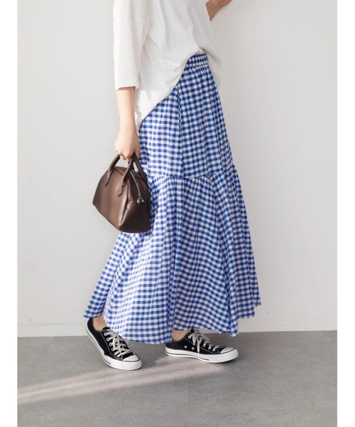 AMERICAN HOLIC(アメリカンホリック)の「丈違いティアードスカート(スカート・レディース・ブラック/ブラック系その他5/ドット/ブルー/その他14・M/L)」の14枚目の写真