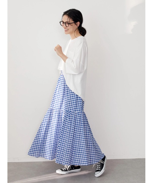 AMERICAN HOLIC(アメリカンホリック)の「丈違いティアードスカート(スカート・レディース・ブラック/ブラック系その他5/ドット/ブルー/その他14・M/L)」の16枚目の写真