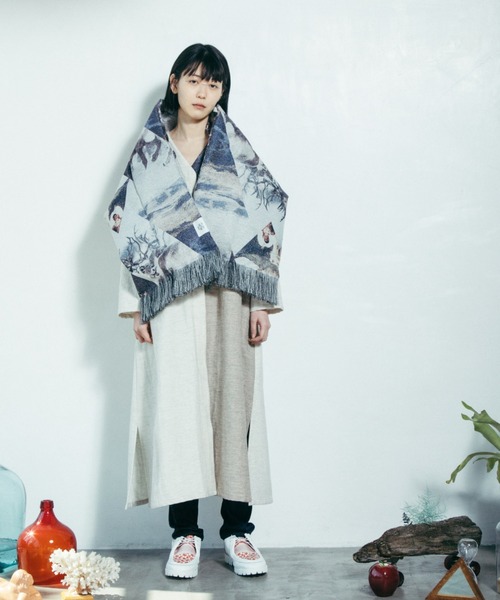 【新品タグ付き】STOFストフ ストール（Flagments JQstole) STOF（ストフ）の「STOF/ストフ/Flagments JQ stole（ストール