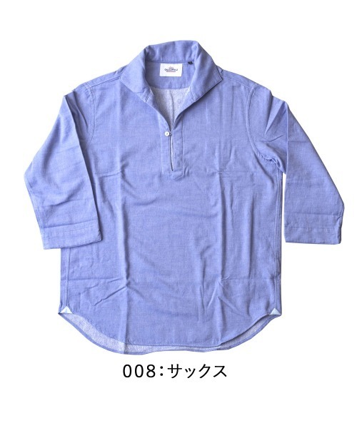 Gallipoli camiceria(ガリポリカミチェリア)の「今治バックパイル七分袖カプリシャツ(シャツ/ブラウス・メンズ・ホワイト/グレー/サックスブルー・46/48/50)」の3枚目の写真