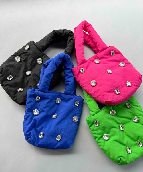 PICCIN（ピッチン）の「ビジュー付きミニバッグ（ハンドバッグ・レディース・ピンク/ブルー/グリーン/ブラック・FREE）」の10枚目の写真