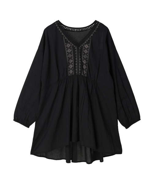 CRAFT STANDARD BOUTIQUE(クラフトスタンダードブティック)の「ネックフロント刺繍チュニック *◆(シャツ/ブラウス・レディース・オフホワイト/ブラック・FREE)」の20枚目の写真
