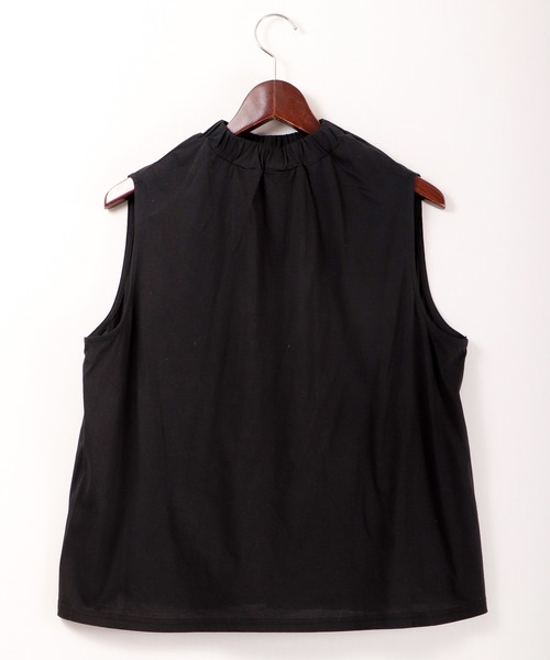 A.N.L(エーエヌエル レーベル)の「A.N.L シルケットコットン ノースリーブTシャツ(タンクトップ・レディース・チャコールグレー/ブラック/ベージュ/レッド/オフホワイト/グリーン・38)」の14枚目の写真