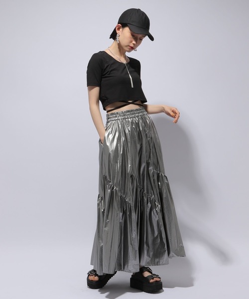 HARE（ハレ）の「ミニストリングカットソー(HARE)（Tシャツ/カットソー・レディース・ホワイト/ブラック・FREE）」の13枚目の写真