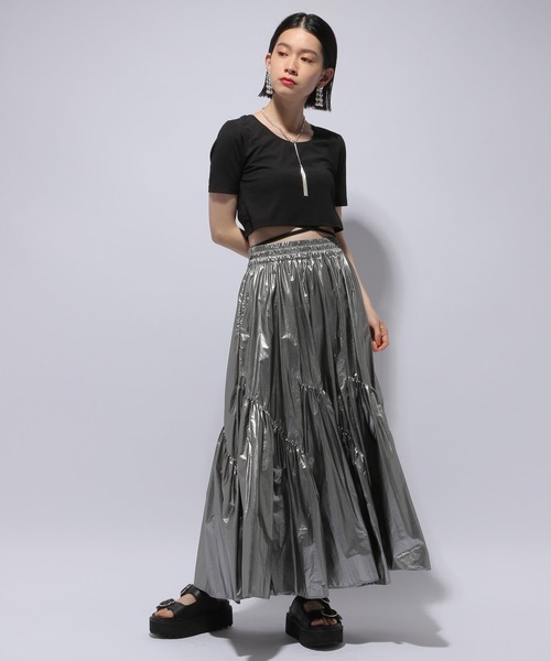 HARE（ハレ）の「ミニストリングカットソー(HARE)（Tシャツ/カットソー・レディース・ホワイト/ブラック・FREE）」の3枚目の写真