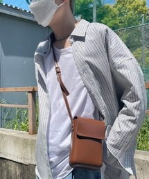 Chikashitsu + | 【Chikashitsu +/チカシツプラス】leather pouch bag/レザーポーチバッグ フェイクレザー レザーポーチ レザーショルダーバッグ(ショルダーバッグ)