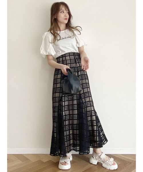 dazzlin（ダズリン）の「バルーンポコロゴTシャツ（Tシャツ/カットソー・レディース・オフホワイト/ピンク/グリーン・FREE）」の14枚目の写真