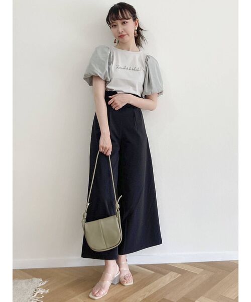 dazzlin（ダズリン）の「バルーンポコロゴTシャツ（Tシャツ/カットソー・レディース・オフホワイト/ピンク/グリーン・FREE）」の7枚目の写真