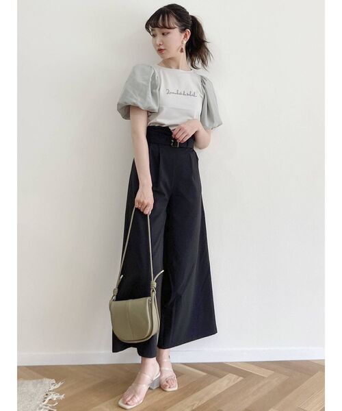 dazzlin（ダズリン）の「バルーンポコロゴTシャツ（Tシャツ/カットソー・レディース・オフホワイト/ピンク/グリーン・FREE）」の9枚目の写真