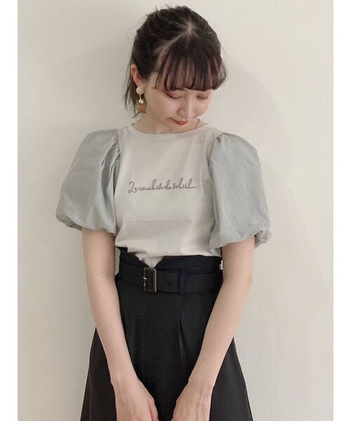 dazzlin（ダズリン）の「バルーンポコロゴTシャツ（Tシャツ/カットソー・レディース・オフホワイト/ピンク/グリーン・FREE）」の11枚目の写真