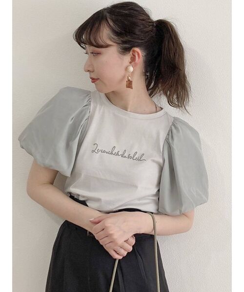 dazzlin（ダズリン）の「バルーンポコロゴTシャツ（Tシャツ/カットソー・レディース・オフホワイト/ピンク/グリーン・FREE）」の21枚目の写真