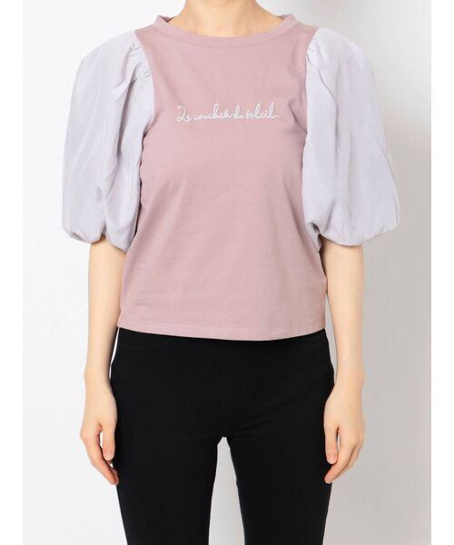 dazzlin（ダズリン）の「バルーンポコロゴTシャツ（Tシャツ/カットソー・レディース・オフホワイト/ピンク/グリーン・FREE）」の22枚目の写真