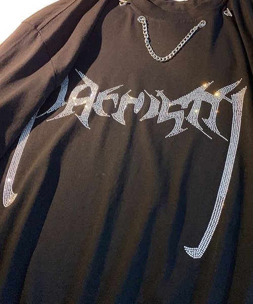 NOVESSEL(ノベセル)の「『NOVESSEL/ノベセル』ラインストーン半袖Tシャツ(Tシャツ/カットソー・レディース・ホワイト/ブラック・FREE)」の4枚目の写真
