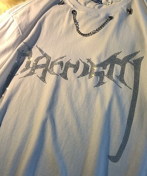 tシャツ A'GEM/9 × .kom「NOVESSEL/ノベセル」ラインストーン半袖Tシャツ レディース メンズ NOVESSEL tシャツ A'GEM/9 × .kom「NOVESSEL/ノベセル」ライン