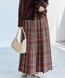 タータンチェックプリーツスカート