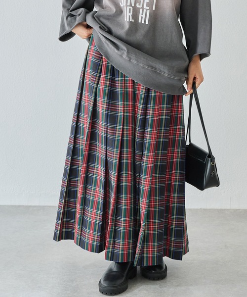 セール】タータンチェックプリーツスカート（スカート）｜LAVEANGE