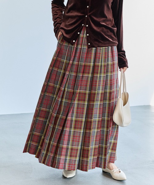 セール】タータンチェックプリーツスカート（スカート）｜LAVEANGE
