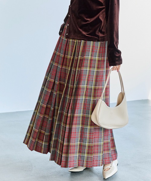 タータンチェックプリーツスカート（スカート）｜LAVEANGE（ラビ