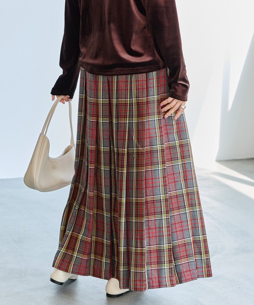 タータンチェックプリーツスカート（スカート）｜LAVEANGE（ラビ