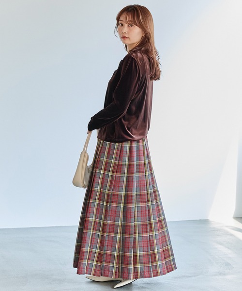 タータンチェックプリーツスカート（スカート）｜LAVEANGE（ラビ