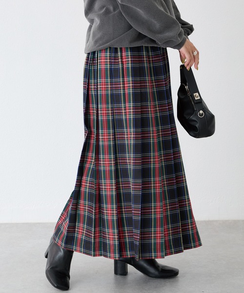 LAVEANGE（ラビアンジェ）の「タータンチェックプリーツスカート