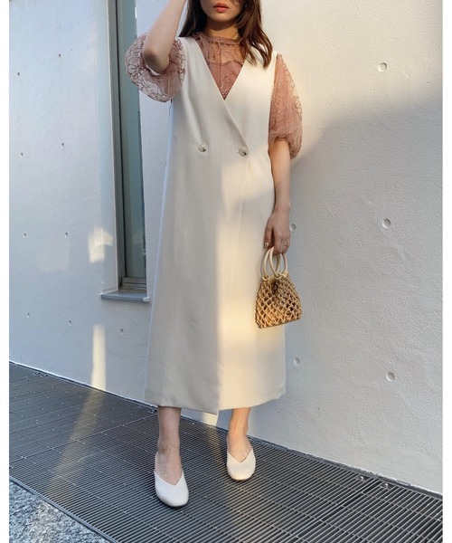 Brownie(ブラウニー)の「Brownie インナーSET フラワーチュール バルーンシアーブラウス(シャツ/ブラウス・レディース・ブラック/ブラウン/アイボリー/グレイッシュブルー・FREE)」の13枚目の写真