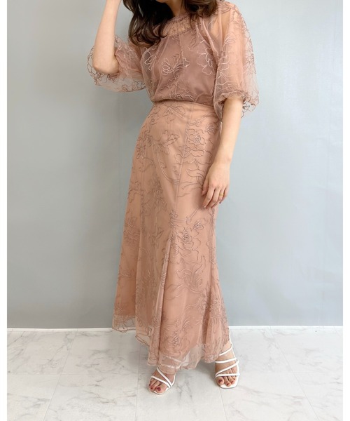 Brownie(ブラウニー)の「Brownie インナーSET フラワーチュール バルーンシアーブラウス(シャツ/ブラウス・レディース・ブラック/ブラウン/アイボリー/グレイッシュブルー・FREE)」の15枚目の写真