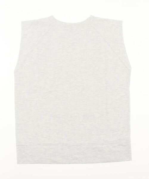 AZUL by moussy（アズールバイマウジー）の「COLLEGE PRINT SLEEVELESS TOPS/カレッジプリントスリーブレストップス（タンクトップ・レディース・チャコールグレー/ベージュ/杢グレー・FREE）」の4枚目の写真