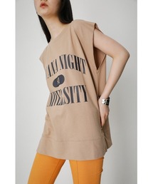 AZUL by moussy | COLLEGE PRINT SLEEVELESS TOPS/カレッジプリントスリーブレストップス(タンクトップ)