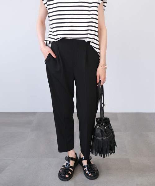 ＡＮＤＪ（アンドジェイ）の「ジョーゼットテーパードパンツ（スラックス・レディース・ブラック/ブルー/ベージュ系その他・M）」の9枚目の写真