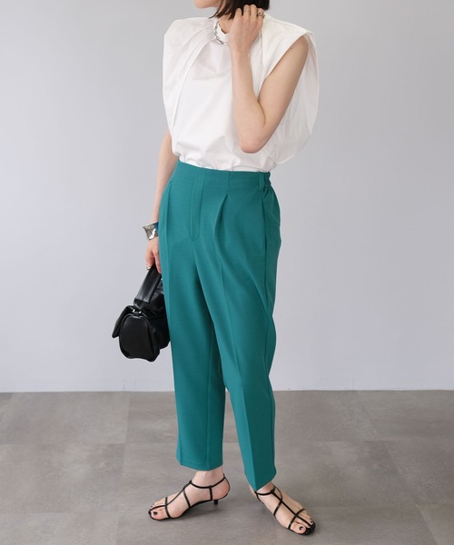 ＡＮＤＪ（アンドジェイ）の「ジョーゼットテーパードパンツ（スラックス・レディース・ブラック/ブルー/ベージュ系その他・M）」の11枚目の写真