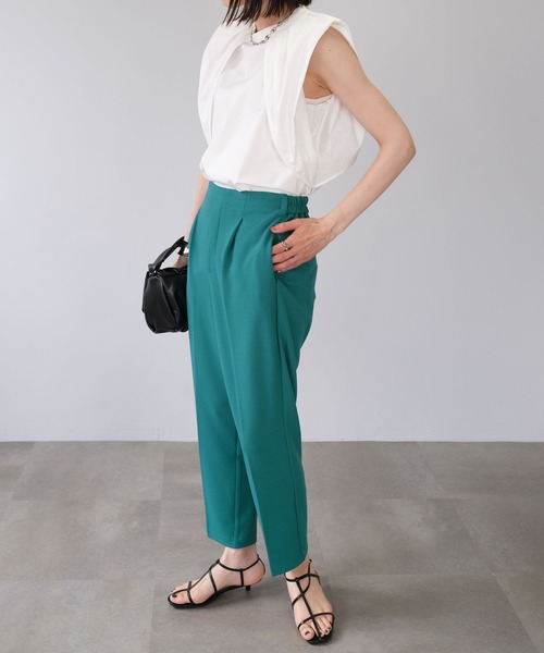 ＡＮＤＪ（アンドジェイ）の「ジョーゼットテーパードパンツ（スラックス・レディース・ブラック/ブルー/ベージュ系その他・M）」の13枚目の写真