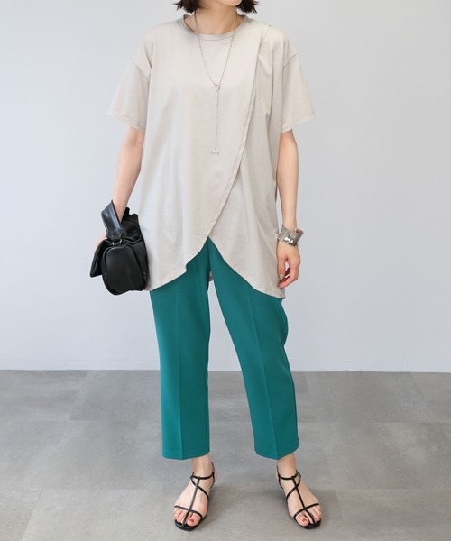 ＡＮＤＪ（アンドジェイ）の「ジョーゼットテーパードパンツ（スラックス・レディース・ブラック/ブルー/ベージュ系その他・M）」の14枚目の写真