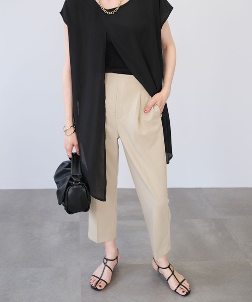 ＡＮＤＪ（アンドジェイ）の「ジョーゼットテーパードパンツ（スラックス・レディース・ブラック/ブルー/ベージュ系その他・M）」の18枚目の写真