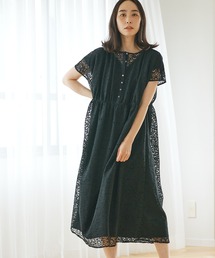 PUAL CE CIN | 清潔感と品の良さが漂う華やぎレースワンピース(ワンピース)