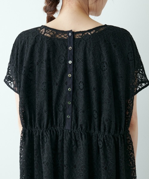 PUAL CE CIN（ピュアルセシン）の「清潔感と品の良さが漂う華やぎレースワンピース（ワンピース・レディース・ブラック/アイボリー・FREE）」の17枚目の写真