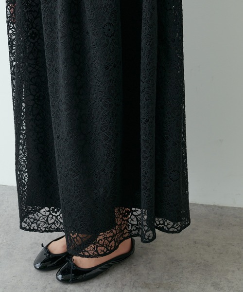 PUAL CE CIN（ピュアルセシン）の「清潔感と品の良さが漂う華やぎレースワンピース（ワンピース・レディース・ブラック/アイボリー・FREE）」の18枚目の写真