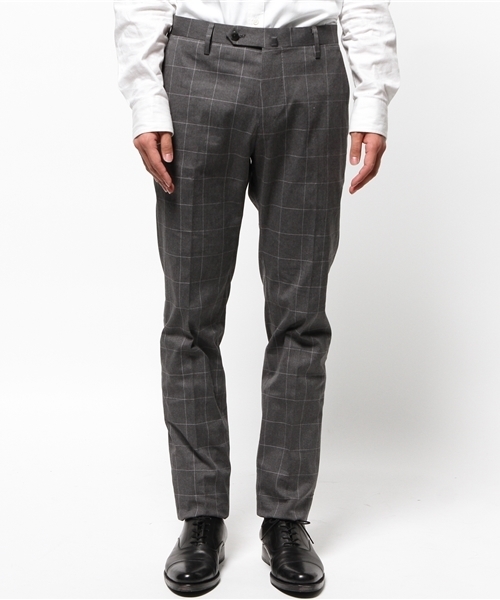 EDIFICE（エディフィス）の「◇コットンウィンドゥペン スリムテーパードパンツ（スラックス・メンズ・グレー/ホワイト/ネイビー・46/48/42/44/50）」の13枚目の写真