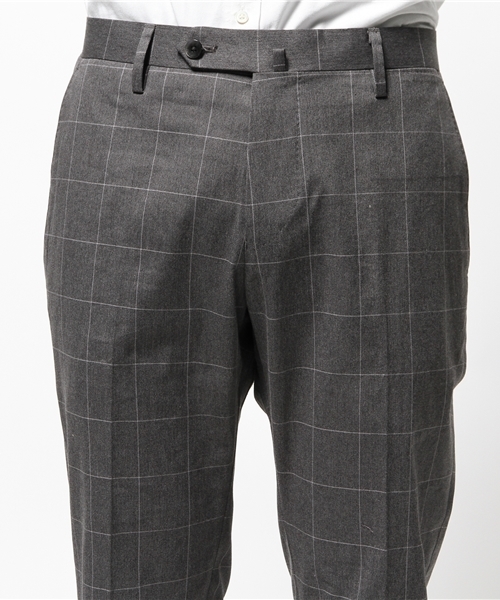 EDIFICE（エディフィス）の「◇コットンウィンドゥペン スリムテーパードパンツ（スラックス・メンズ・グレー/ホワイト/ネイビー・46/48/42/44/50）」の4枚目の写真