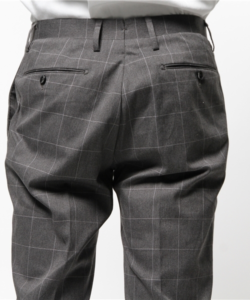 EDIFICE（エディフィス）の「◇コットンウィンドゥペン スリムテーパードパンツ（スラックス・メンズ・グレー/ホワイト/ネイビー・46/48/42/44/50）」の5枚目の写真