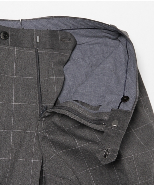 EDIFICE（エディフィス）の「◇コットンウィンドゥペン スリムテーパードパンツ（スラックス・メンズ・グレー/ホワイト/ネイビー・46/48/42/44/50）」の7枚目の写真