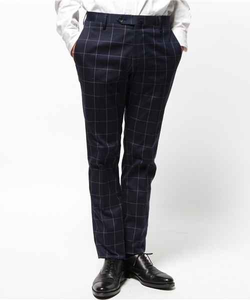 EDIFICE（エディフィス）の「◇コットンウィンドゥペン スリムテーパードパンツ（スラックス・メンズ・グレー/ホワイト/ネイビー・46/48/42/44/50）」の10枚目の写真