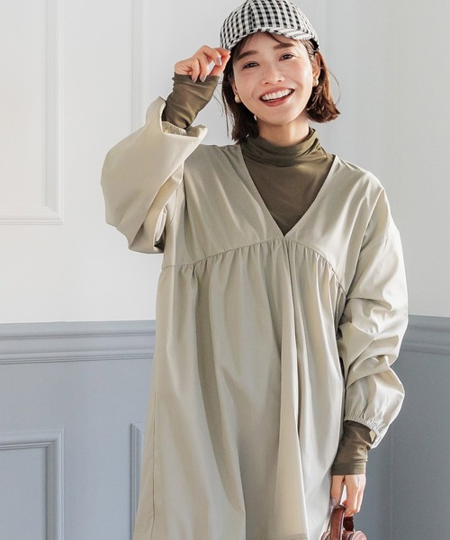 coca（coca）（コカ）の「＼新色登場／シースルーストレッチトップス（Tシャツ/カットソー・レディース・ブラック/ブラウン/ピンク/オレンジ/グリーン/アイボリー/ライトピンク/カーキ/ライトブルー・M/L）」の5枚目の写真