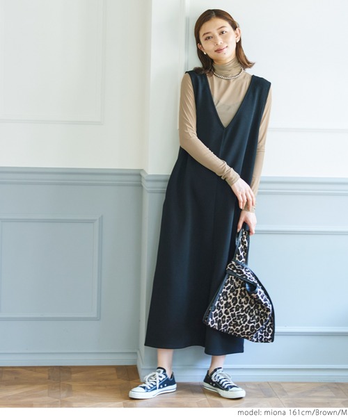 coca（coca）（コカ）の「＼新色登場／シースルーストレッチトップス（Tシャツ/カットソー・レディース・ブラック/ブラウン/ピンク/オレンジ/グリーン/アイボリー/ライトピンク/カーキ/ライトブルー・M/L）」の14枚目の写真